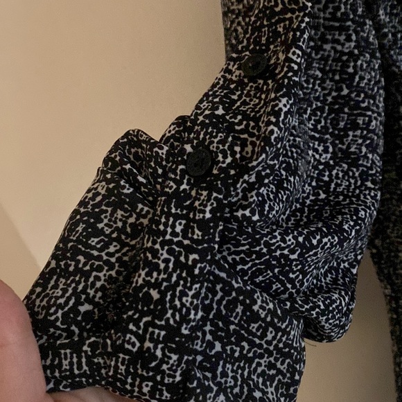 Express Portofino Long Sleeve Printed Blouse Small - Picture 3 of 6